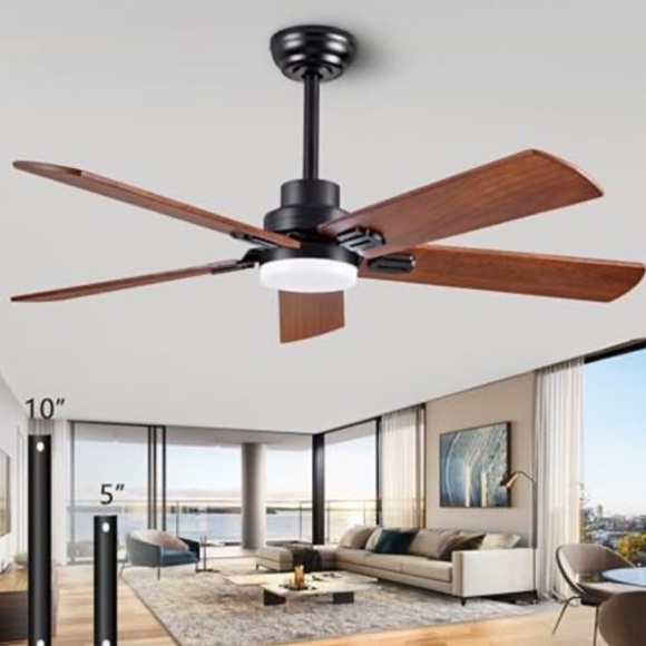 dearnow Other - New 52-Inch Solid Wood with Remote Control with Light LED Modern DC Motor Indoo